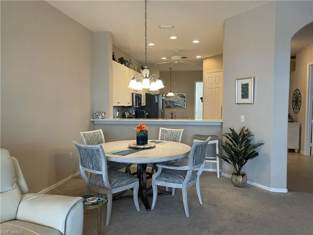 Looking from dining area into kitchen