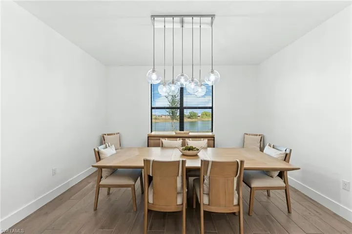 Dining room with wood finished floors