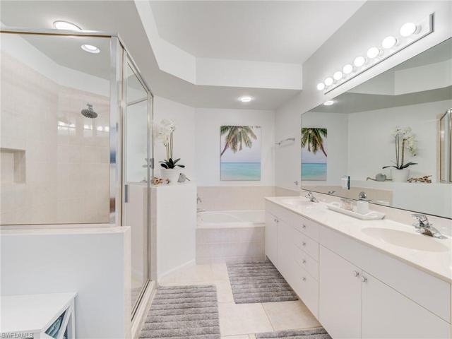 Primary bath with dual sinks and separate shower & tub