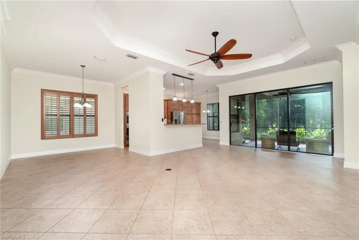 View of dining area, kitchen and eat in kitchen area