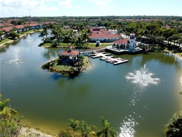 Drone / aerial view of a nearby body of water