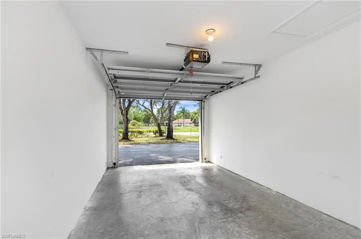 Nice one car garage with spacious attic area.