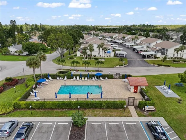Bird's eye view of a pool
