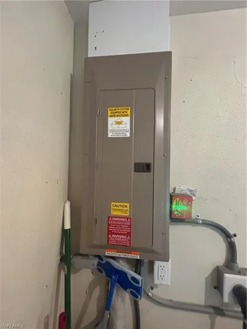 Utility room featuring electric panel