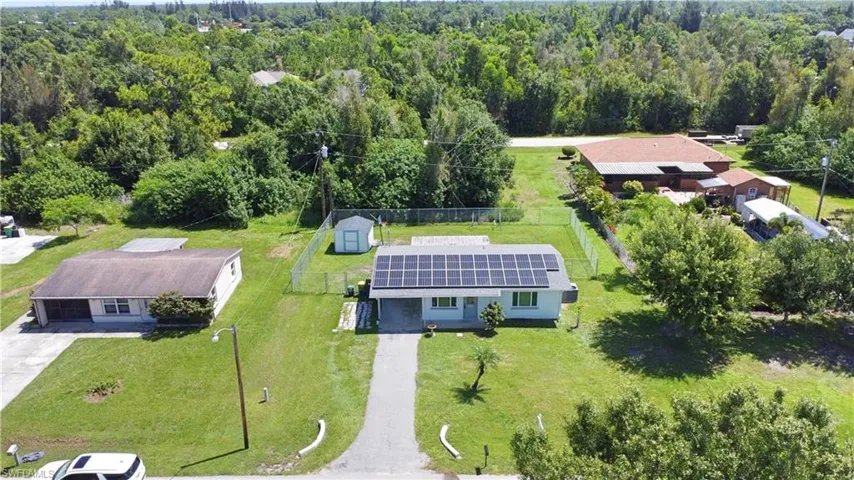 Birds eye view of property