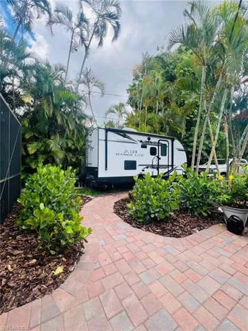 Walk Way to the Camper Or electric car charging