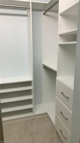 View of walk in closet