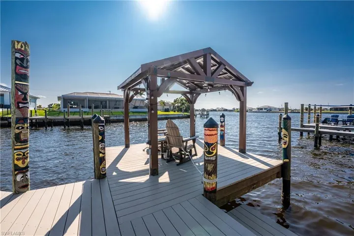 Dock featuring a water view
