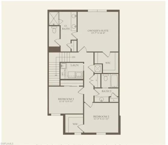 Second level floor plan