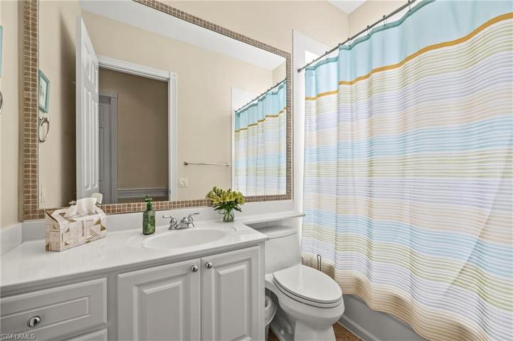 28353 Moray Dr Bonita Springs FL 34135 - Bath 2 has a glass block window that provides light and protects your privacy