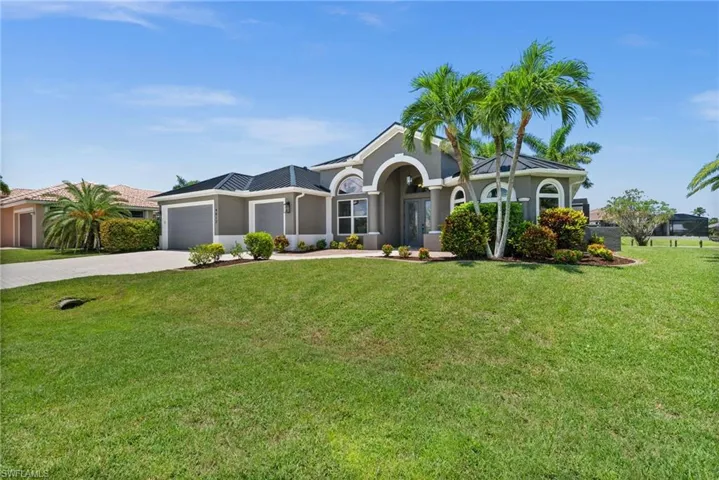 Oversized lot with elegant landscaping.