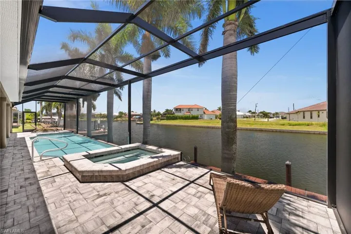 Pool/ spa area with an amazing view.