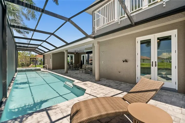 Large pool and lounging area