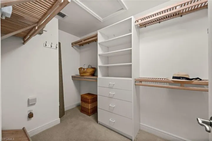 Walk in primary closet