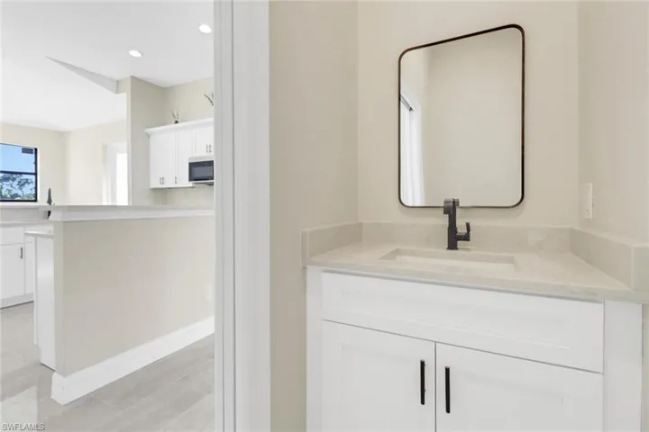 Bathroom featuring vanity