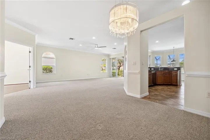 Looking from the Dining Room toward the Office and Living Room