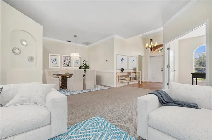 Looking Toward the Dining Room, Foyer and Office *Virtually Staged