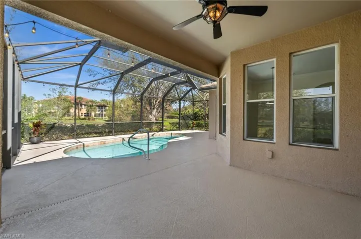 Lanai is just steps from the Pool