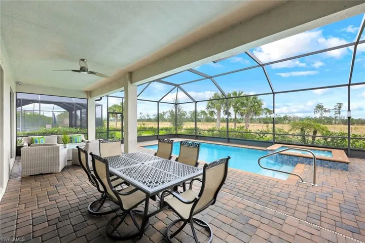 Spacious Lanai large enought for covered outdoor dining.