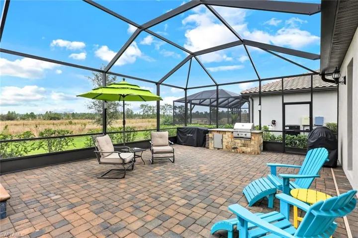 Plenty of outdoor space on the lanai for entertainment.