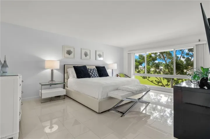 View of tiled bedroom