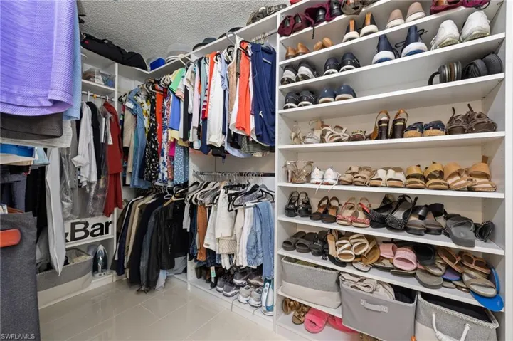 Spacious master closet