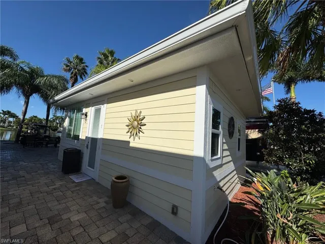 View of home's exterior featuring a patio
