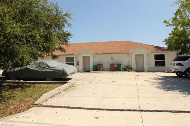 View of single story home