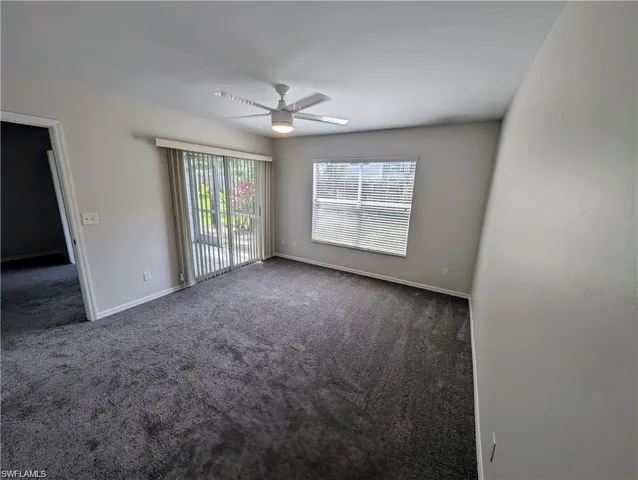 Primary bedroom has direct access to backyard