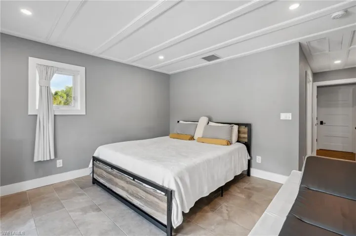 View of tiled bedroom