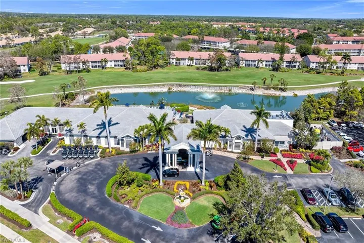 Bird's eye view of a large body of water and a golf course