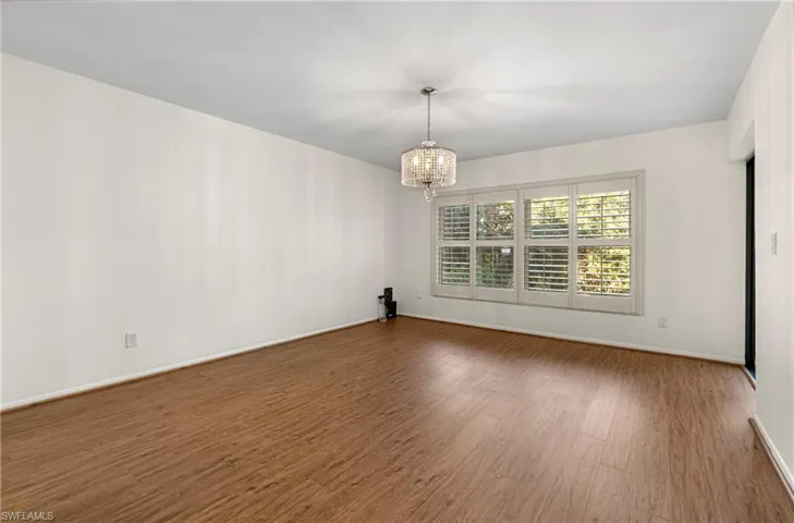 Dining room with large window