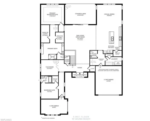 Montego floor plan 1st floor (Virtual rendering)