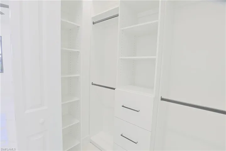 View of walk in closet