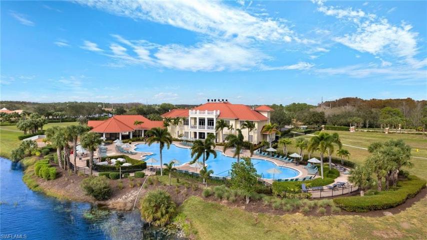 The beach style resort pool at the Town Hall amenities center