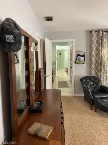 Hall with carpet floors