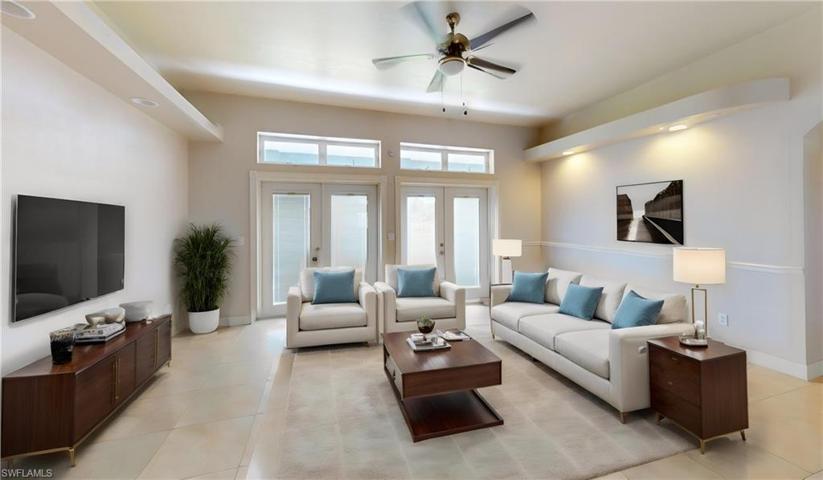 Virtually staged Living room