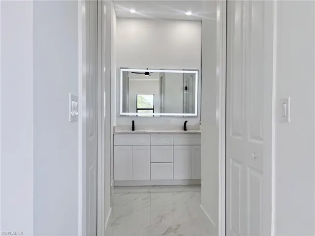 Bathroom featuring vanity