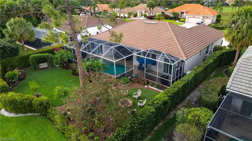 Bird's eye view with a residential view