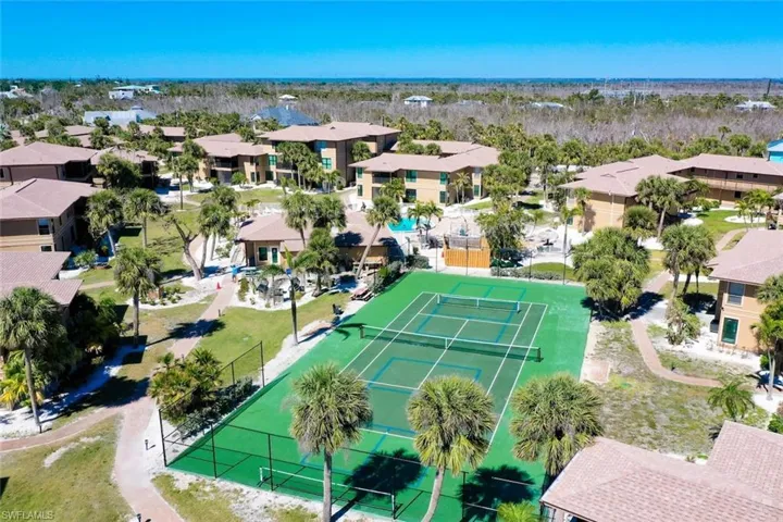 Aerial view with a residential view
