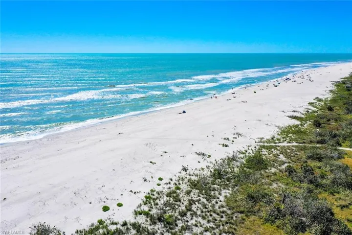 Property view of water with a view of the beach