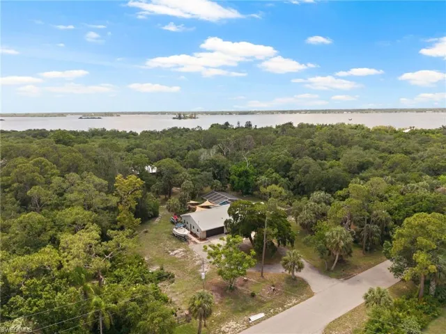 Drone shot of home and street