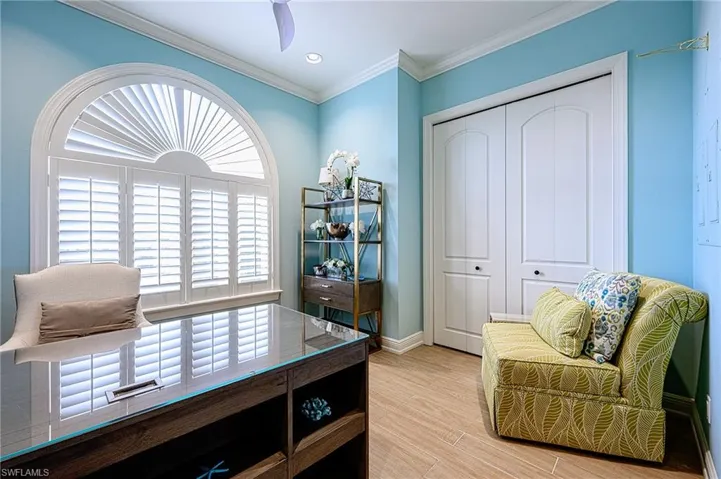 bedroom currently used as office