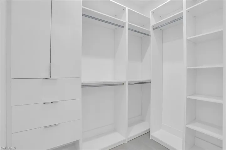 View of walk in closet