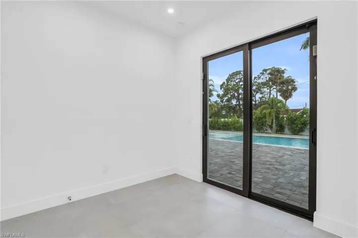 View of tiled spare room