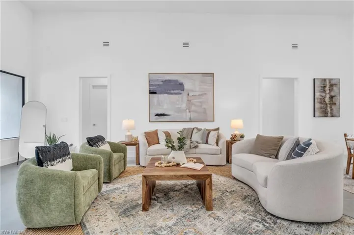 Staged Living room of sister property