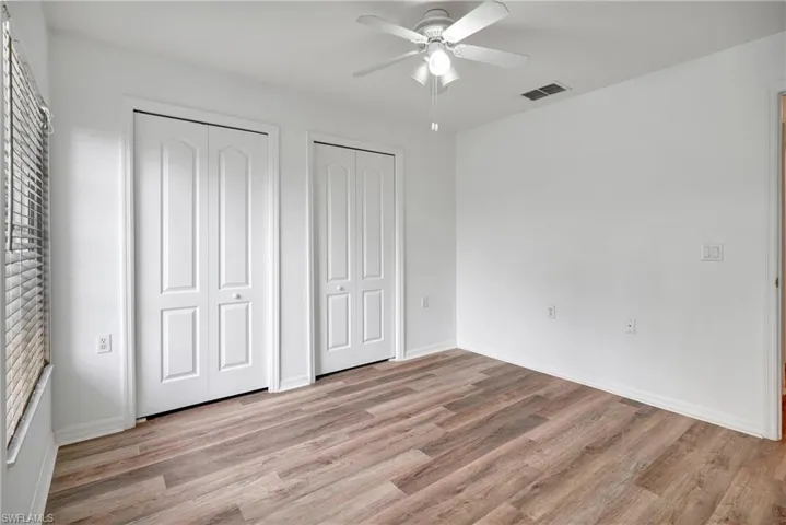 Double closets in guest bed room