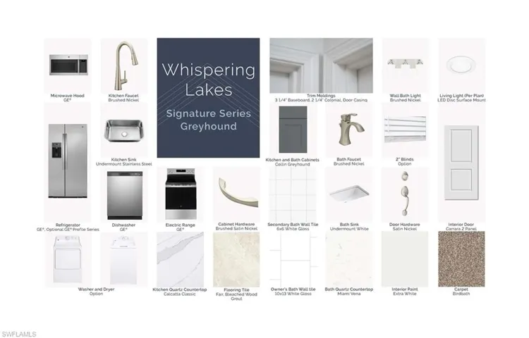 Signature Series Greyhound, Upgraded Features (everything shown except washer, dryer, blinds)
