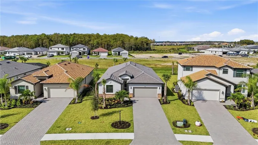Aerial view of residential area