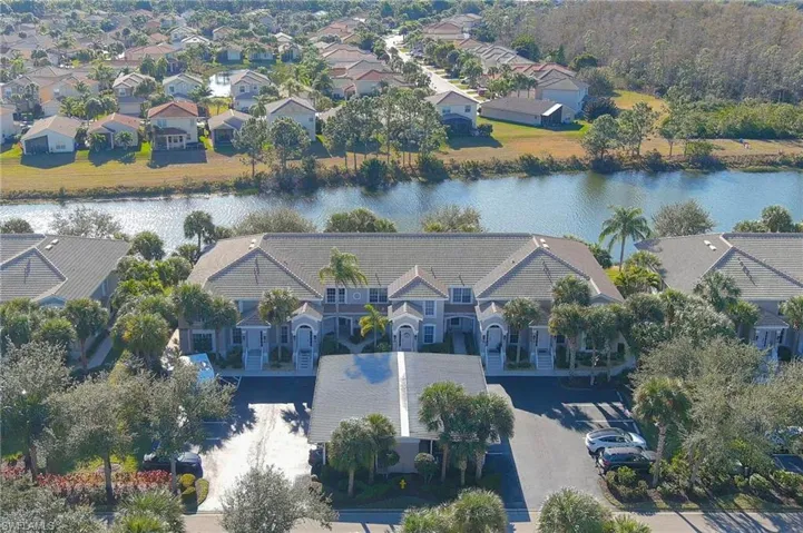 Drone / aerial view of a nearby body of water